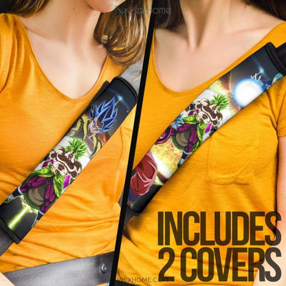 Dragon Ball Anime Seat Belt Covers | DB Goku And Vegeta Vs Broly Super Fight Universe Belt Covers
