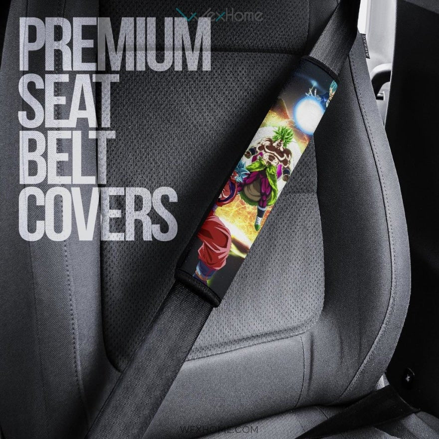 Dragon Ball Anime Seat Belt Covers | DB Goku And Vegeta Vs Broly Super Fight Universe Belt Covers