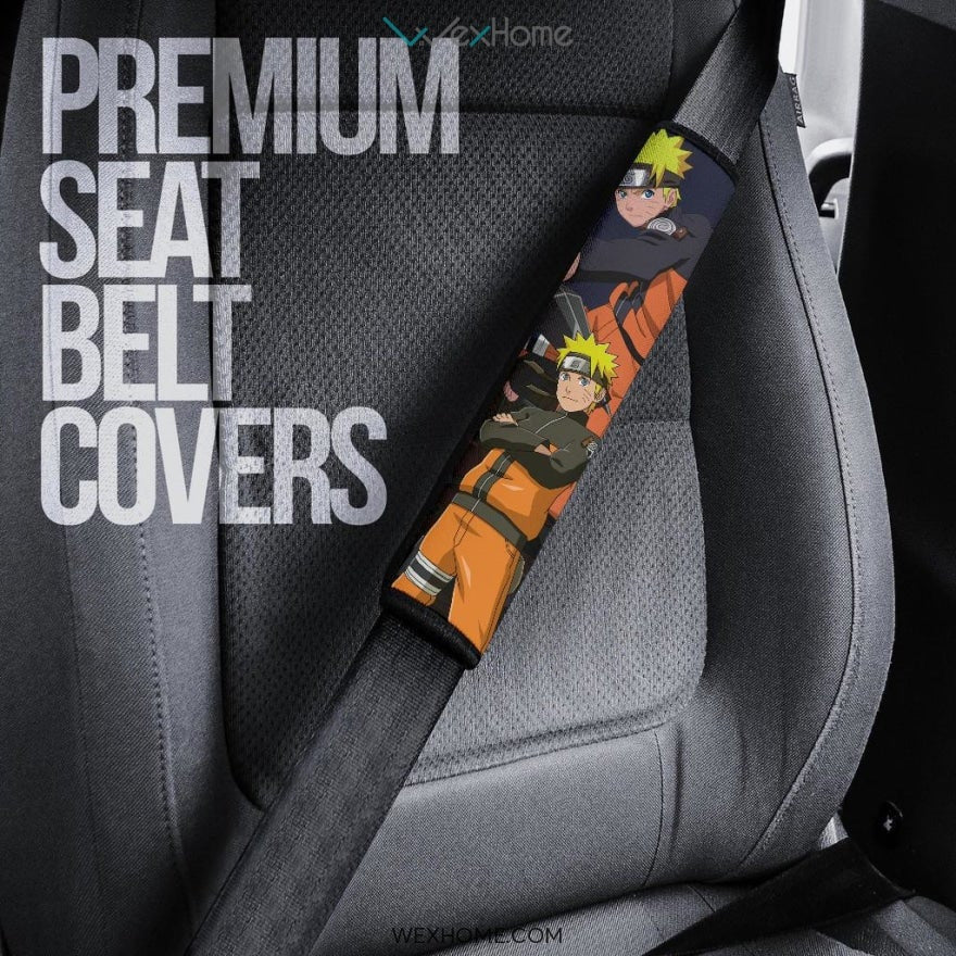Naruto Anime Seat Belt Covers | Naruto Fighting And Happy Moments Belt Covers