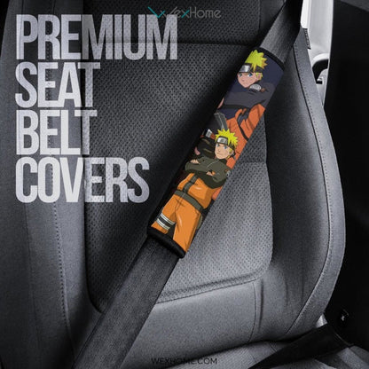 Naruto Anime Seat Belt Covers | Naruto Fighting And Happy Moments Belt Covers