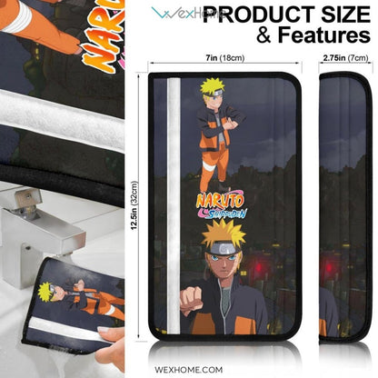 Naruto Anime Seat Belt Covers | Naruto Fighting And Happy Moments Belt Covers
