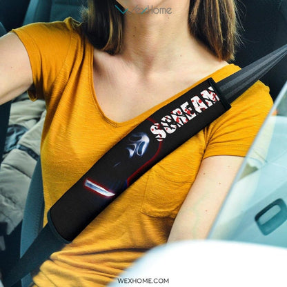 Horror Movie Seat Belt Covers | Ghost Face Hunting With Knife Belt Covers