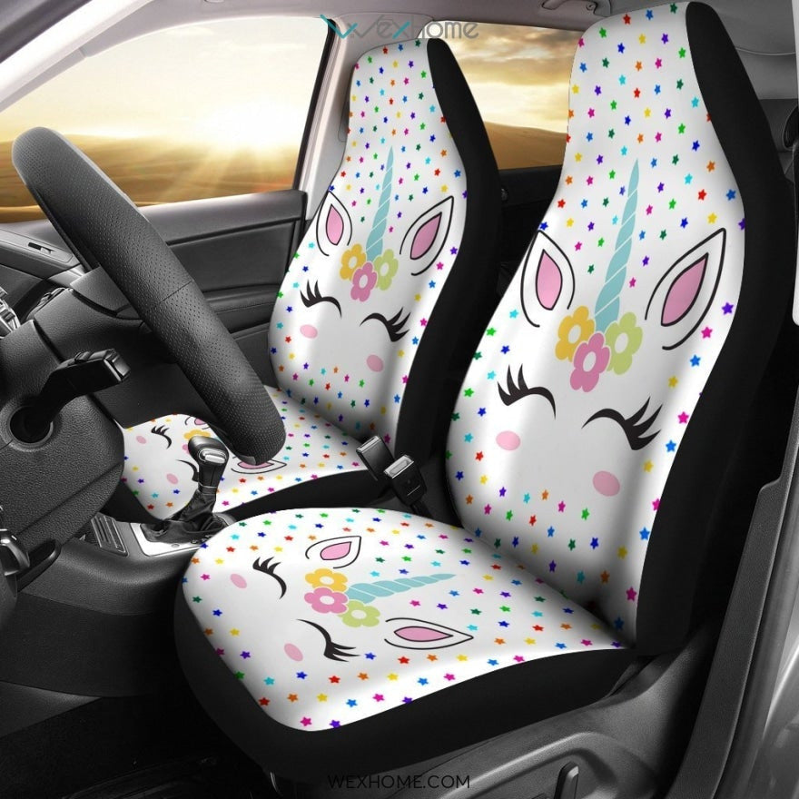 2pcs Unicorn Car Seat Cover