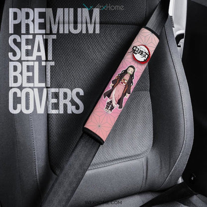 Nezuko Seat Belt Covers Demon Slayers Anime Car Accessories