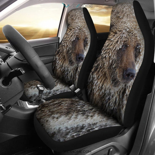 2pcs Car Seat Cover - Bear