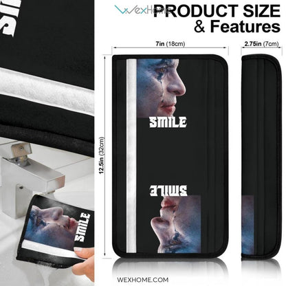 Horror Movie Seat Belt Covers | Smile Joker Crying Black Tear Belt Covers