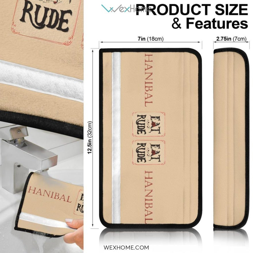 Horror Movie Seat Belt Covers | Hanibal Eat The Rude Black Scary Mouth Patterns Belt Covers