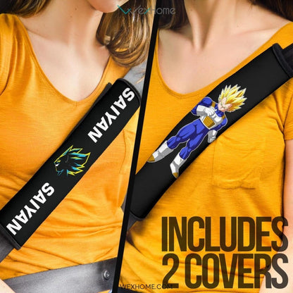 Dragon Ball Anime Seat Belt Covers | Vegeta Saiyan Minimal Belt Covers