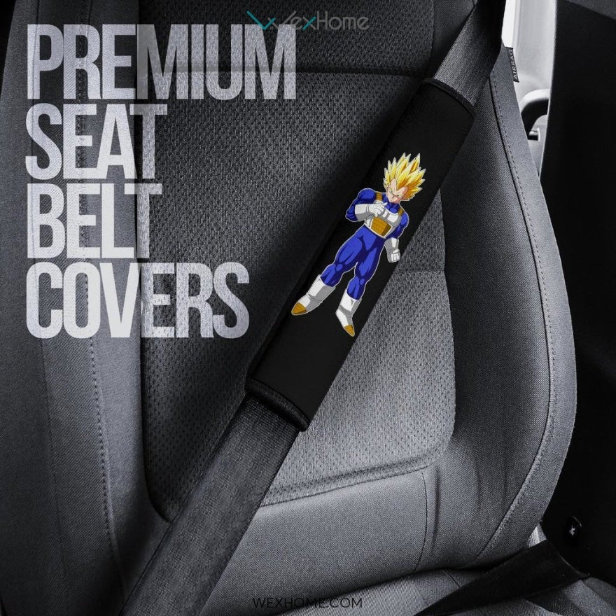 Dragon Ball Anime Seat Belt Covers | Vegeta Saiyan Minimal Belt Covers