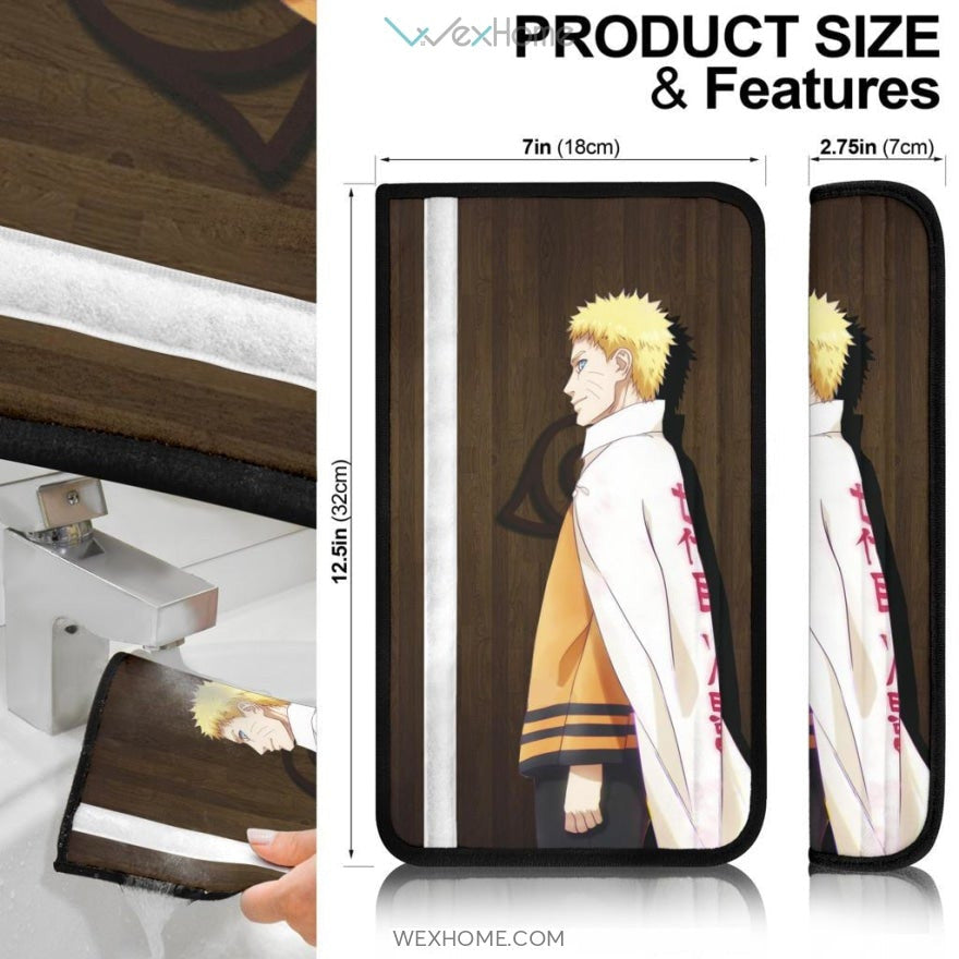 Naruto Anime Seat Belt Covers | Naruto Hokage And His Best Friends Comrade Belt Covers