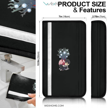 Darling In The Franxx Anime Seat Belt Covers | Cute Zero Two Red Monster Hug Hiro Belt Covers