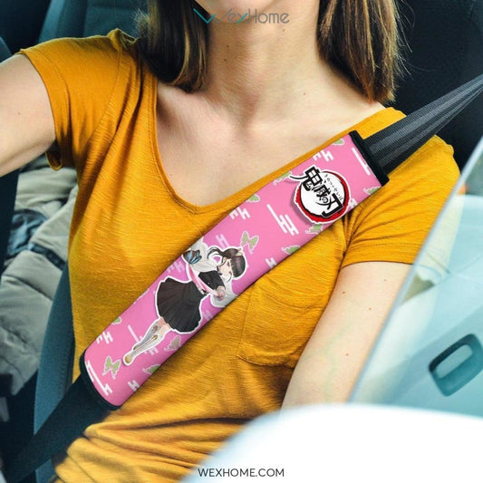 Kanao Tsuyuri Seat Belt Covers Demon Slayers Anime Car Accessories
