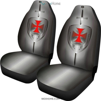 2pcs Knights Templar Car Seat Cover