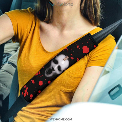 Horror Movie Seat Belt Covers | 3D Ghost Face Vs Jason Bloody Belt Covers