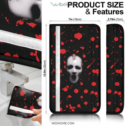 Horror Movie Seat Belt Covers | 3D Ghost Face Vs Jason Bloody Belt Covers