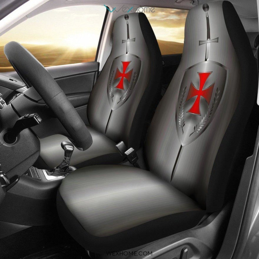 2pcs Knights Templar Car Seat Cover