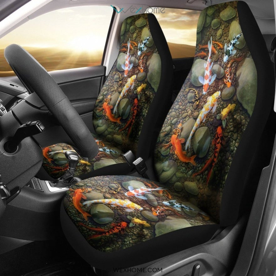 2pcs Koi Car Seat Cover