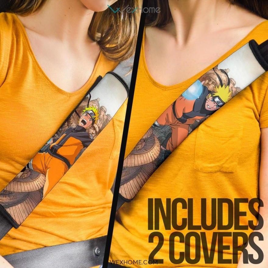 Naruto Anime Seat Belt Covers | Naruto Rasengan On The Sky Konoha Belt Covers