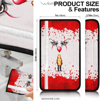 Horror Movie Seat Belt Covers | IT Pennywise Face Bloody Belt Covers