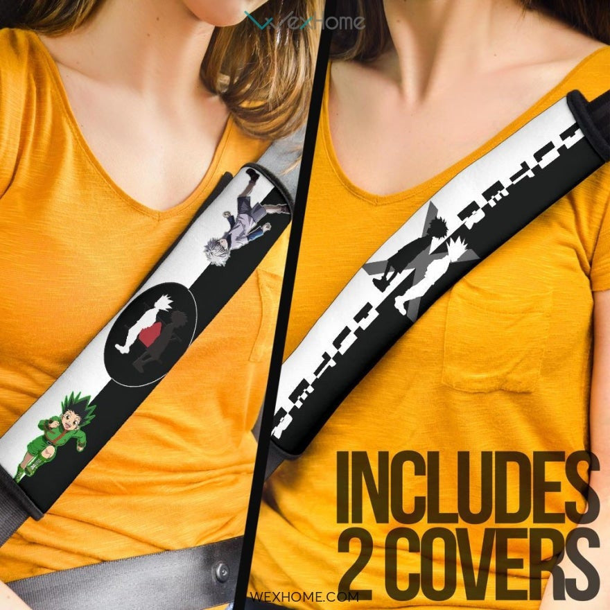 Hunter x Hunter Anime Seat Belt Covers | Gon And Killua Friend Power Belt Covers