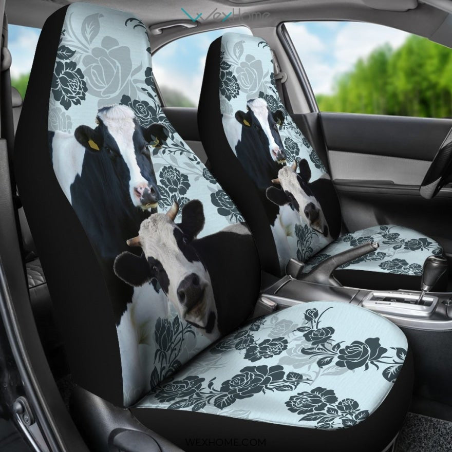 2pcs Cow Car Seat Cover