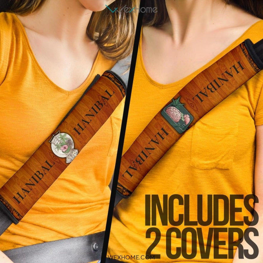 Horror Movie Seat Belt Covers | Hannibal Food Human Organs Set Belt Covers