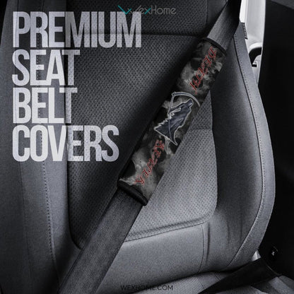 Horror Movie Seat Belt Covers | Reaper Death Skulls Background Black White Belt Covers