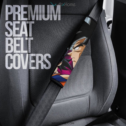 Dragon Ball Anime Seat Belt Covers | DB Evil Black Goku Pink Hair Vs Goku Black Hair Belt Covers