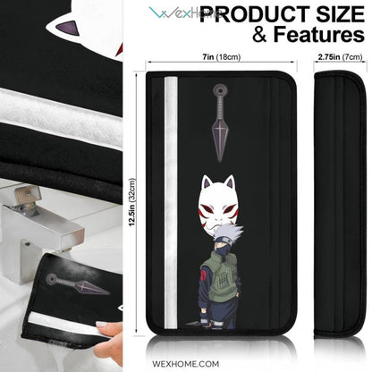 Naruto Anime Seat Belt Covers | Kakashi Power Moments Anbu Face Mask Belt Covers