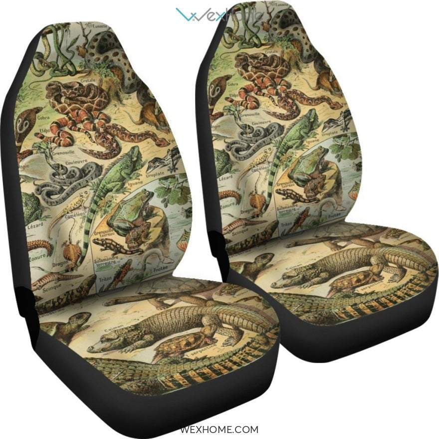 2pcs Reptiles Car Seat Cover