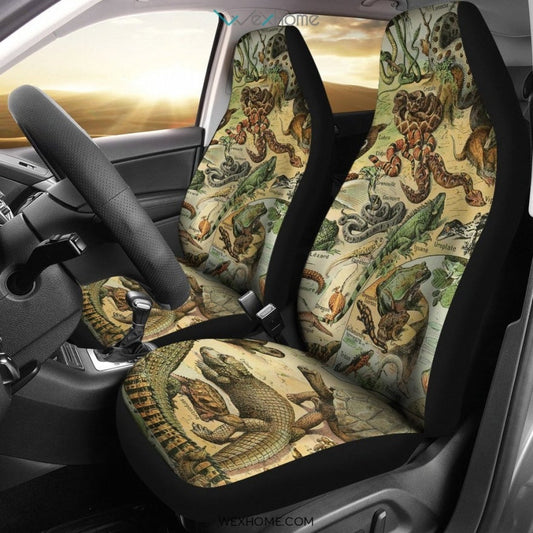 2pcs Reptiles Car Seat Cover