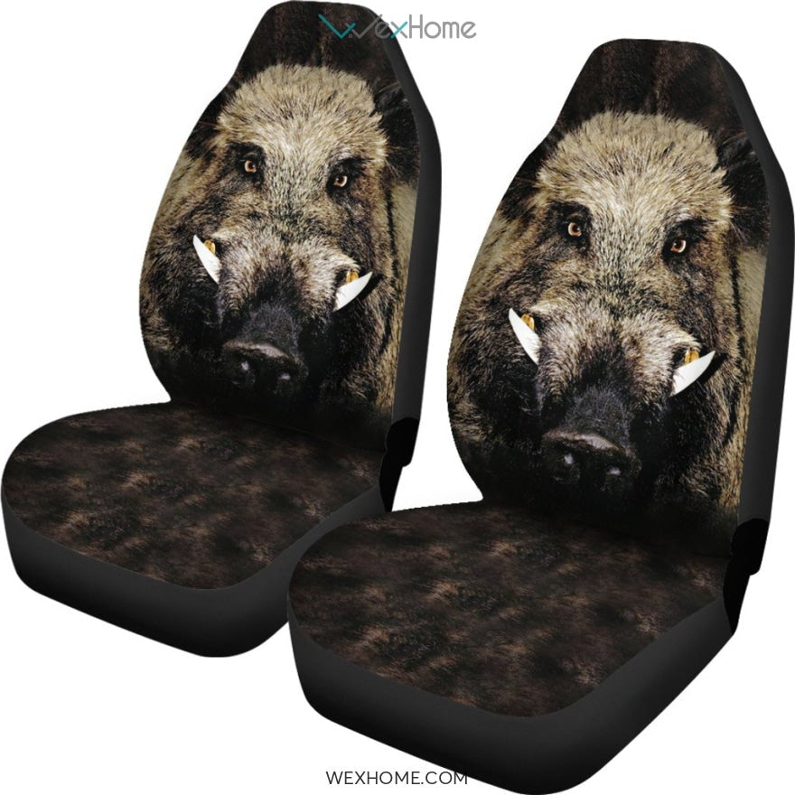 2pcs Wild Boar Car Seat Cover