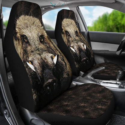 2pcs Wild Boar Car Seat Cover