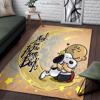 Love Snoopy to The Moon and Back - Rug