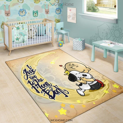 Love Snoopy to The Moon and Back - Rug