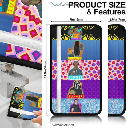 Horror Movie Seat Belt Covers | Horror Villains Summer Time Belt Covers