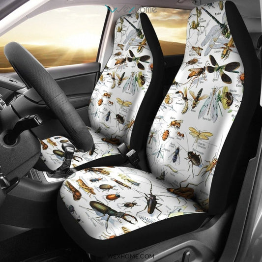 2pcs Insects Car Seat Cover