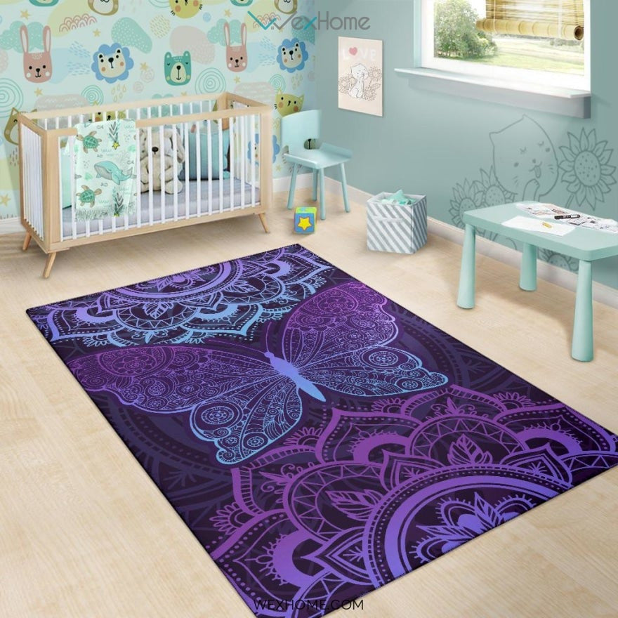 Purple Butterfly - Rug