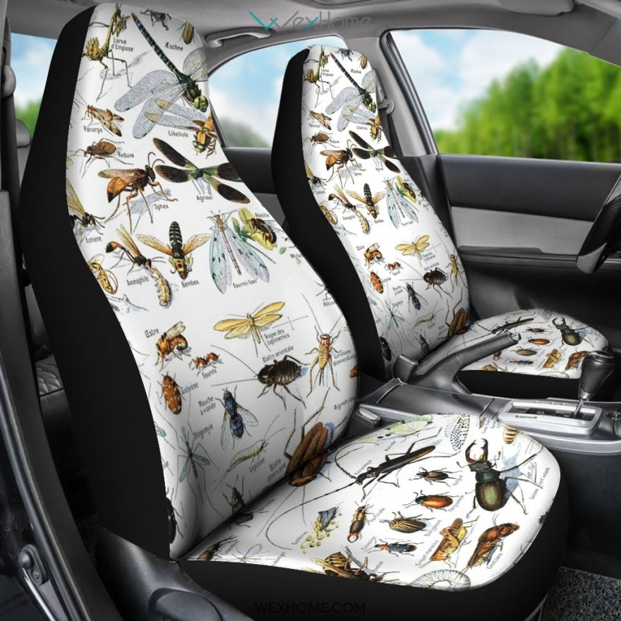 2pcs Insects Car Seat Cover