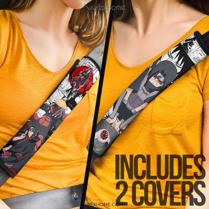 Naruto Anime Seat Belt Covers | Itachi Uchiha Sharingan Moments In Akatsuki Mix Comic Belt Covers
