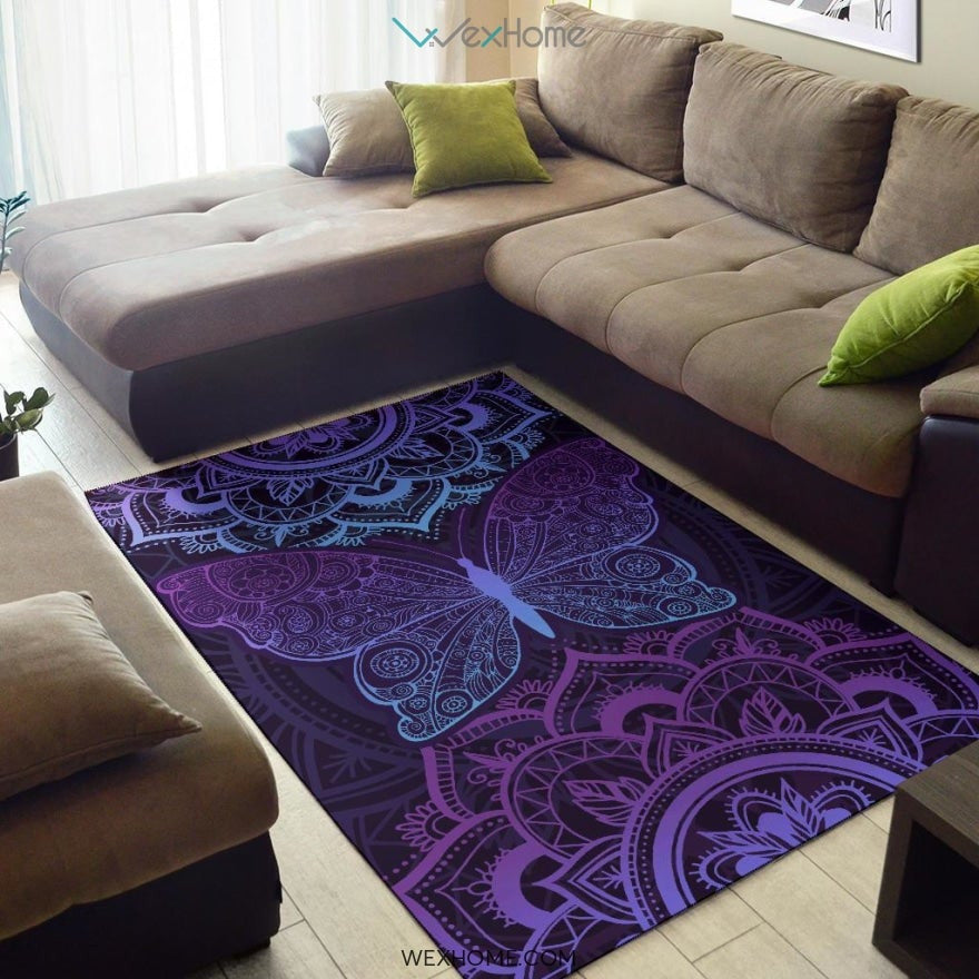 Purple Butterfly - Rug