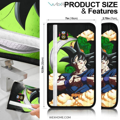 Dragon Ball Anime Seat Belt Covers | DB Goku Nimbus Cloud And King Kai Belt Covers