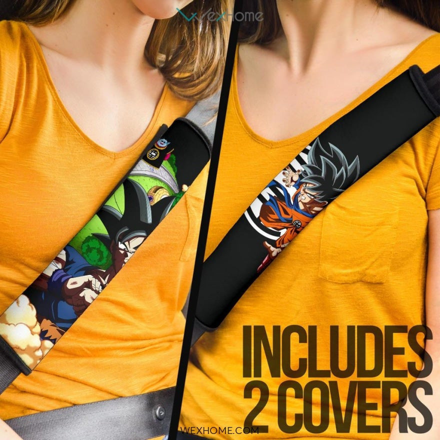 Dragon Ball Anime Seat Belt Covers | DB Goku Nimbus Cloud And King Kai Belt Covers