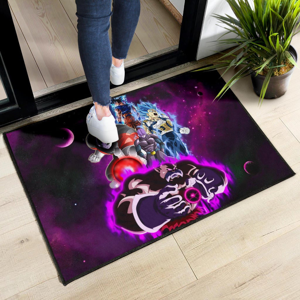 Dragon Ball Anime Door Mat | DB Super Universe Villains Power Purple Galaxy Door Mat Home Decor