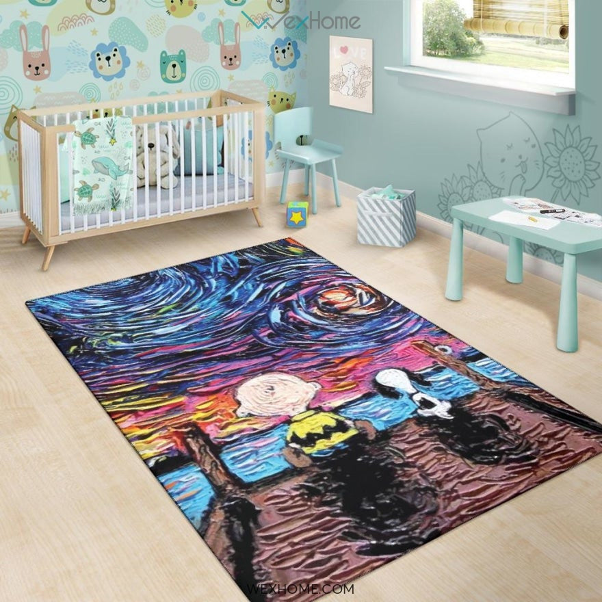 Starry Night Snoopy - Rug