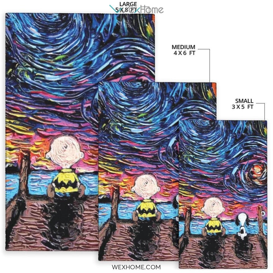 Starry Night Snoopy - Rug