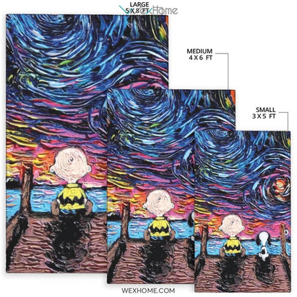 Starry Night Snoopy - Rug