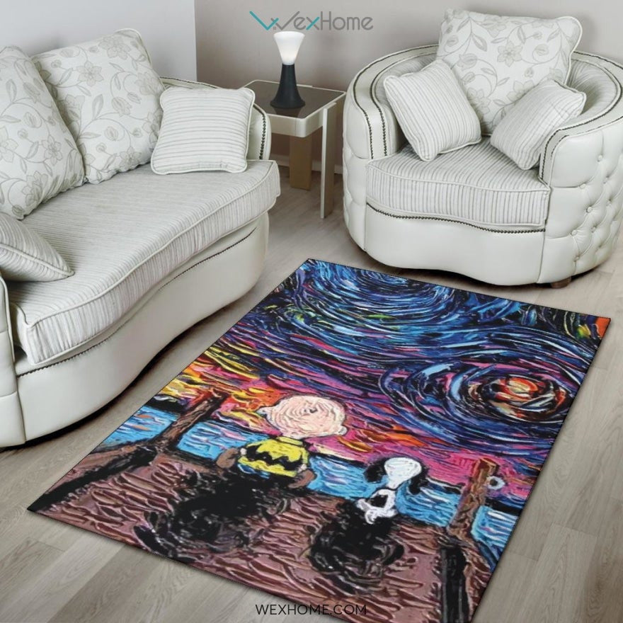 Starry Night Snoopy - Rug