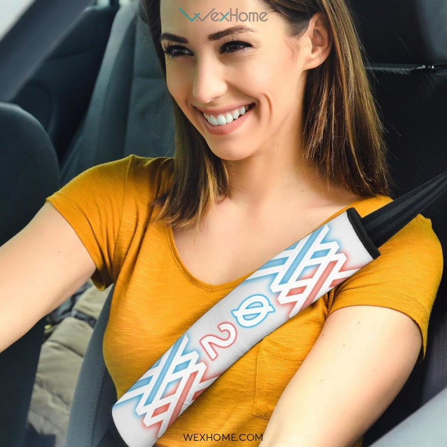 Darling In The Franxx Anime Seat Belt Covers | Captain Zero Two XX Neon Belt Covers