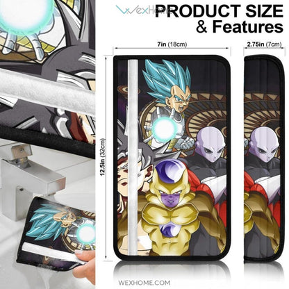 Dragon Ball Anime Seat Belt Covers | DB Goku Vegeta Jiren And Frieza Ultra Power Belt Covers